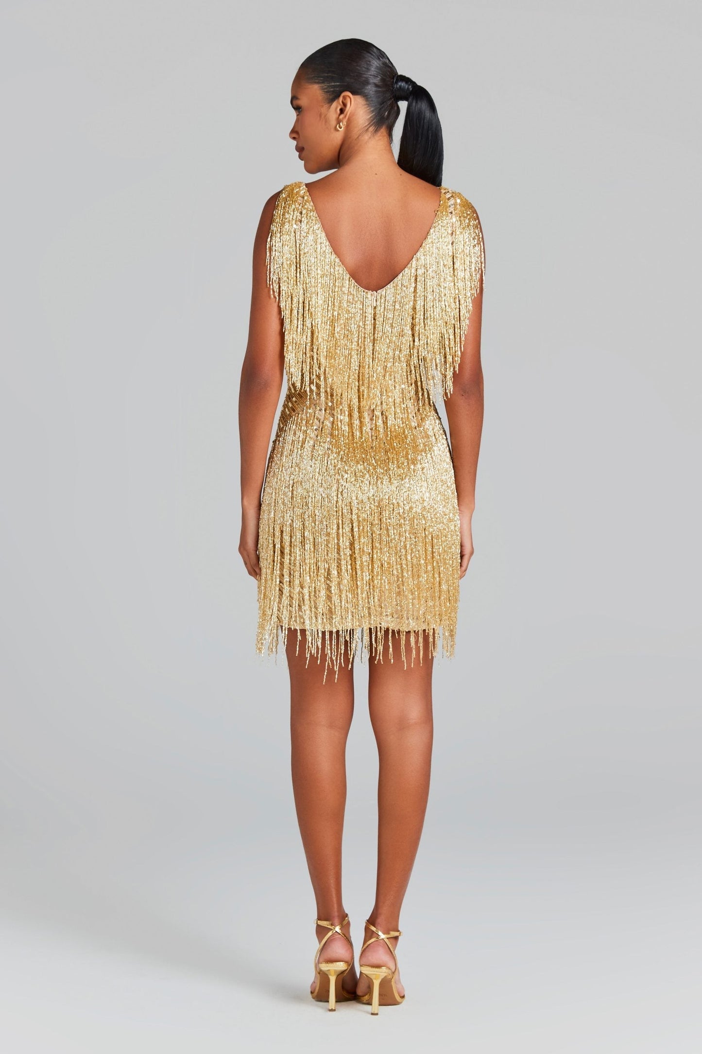 Euphoria Shimmering Fringed Dress