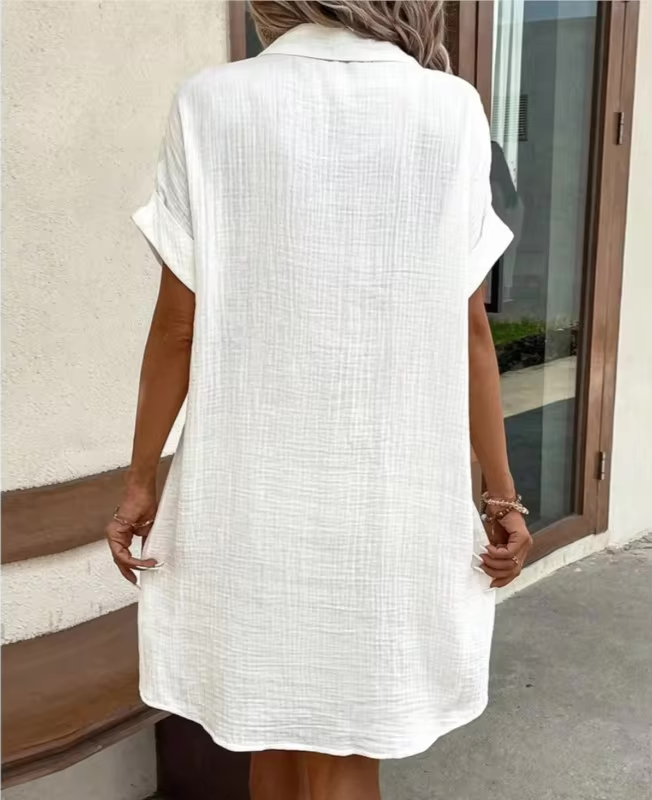 Button-Down Linen Shirt Dress