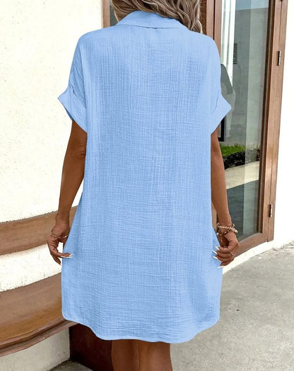 Button-Down Linen Shirt Dress