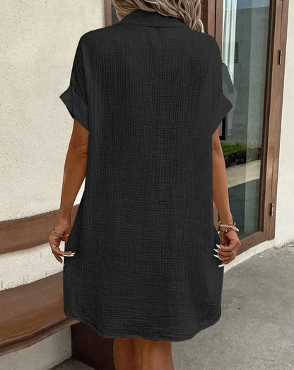 Button-Down Linen Shirt Dress