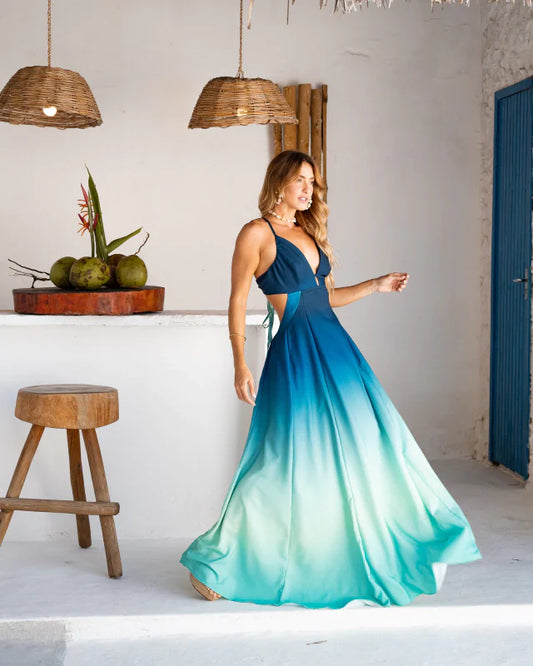 Azure Coast Maxi Dress
