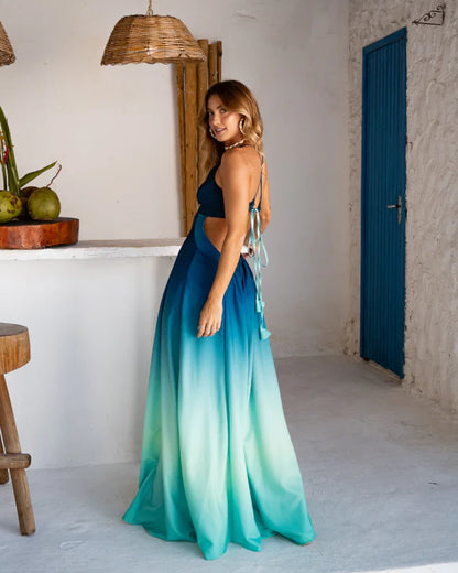 Azure Coast Maxi Dress
